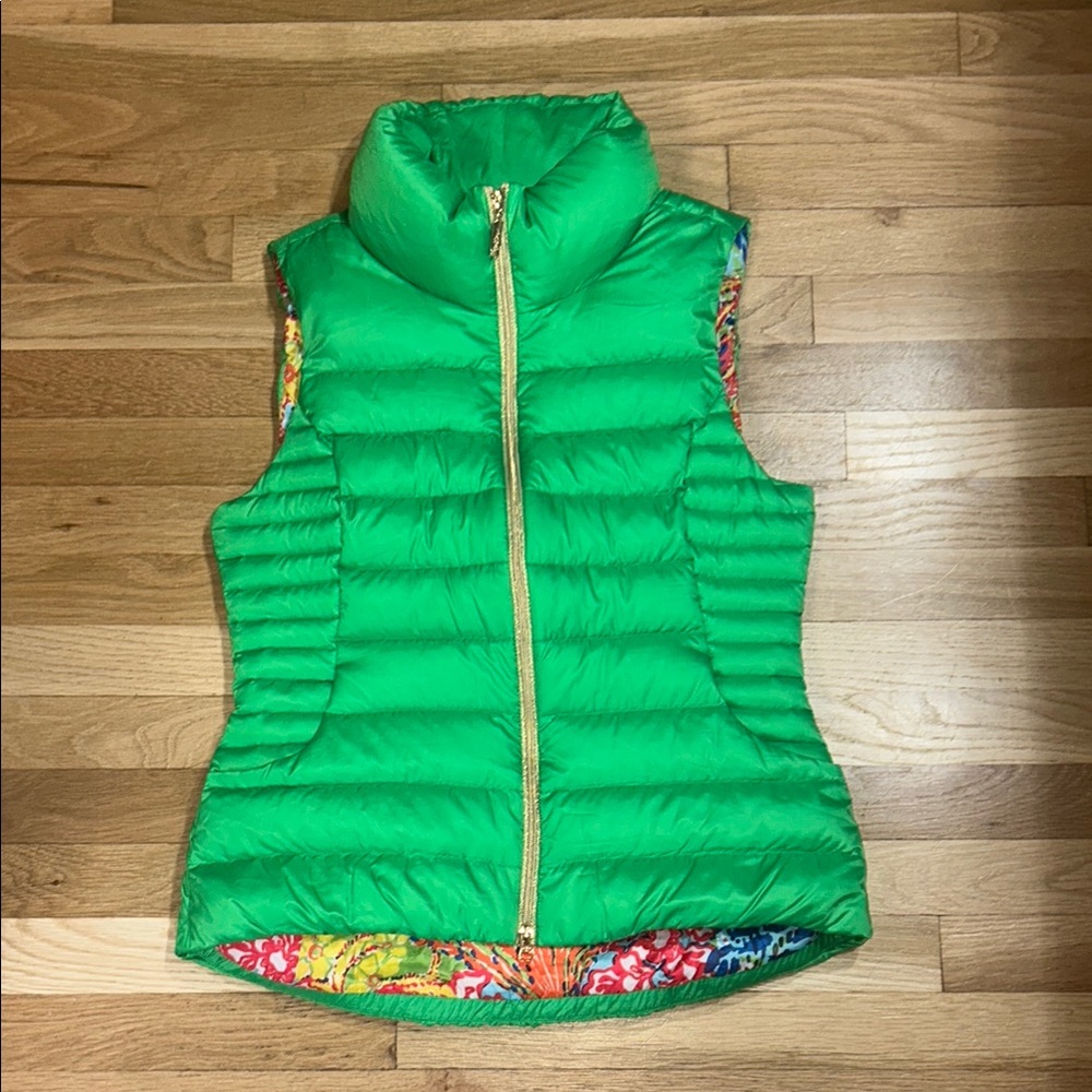Lilly Pulitzer Allie Puffer Vest - Green